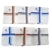 Antonia F Initial Handkerchief For Men Monogrammed Boxed 12 Piece Set Cotton