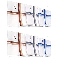 Antonia F Initial Handkerchief For Men Monogrammed Boxed 12 Piece Set Cotton