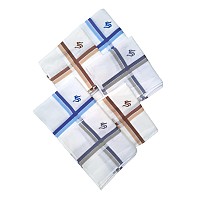 Antonia S Initial Handkerchief For Men Monogrammed Boxed 12 Piece Set Cotton