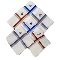 Antonia K Initial Handkerchief For Men Monogrammed Boxed 12 Piece Set Cotton