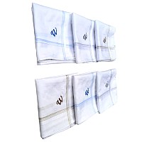 Antonia W Initial Handkerchief For Men Monogrammed Boxed 12 Piece Set Cotton