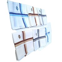 Antonia P Initial Handkerchief For Men Monogrammed Boxed 12 Piece Set Cotton