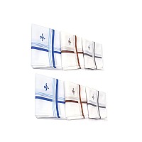 Antonia H Initial Handkerchief For Men Monogrammed Boxed 12 Piece Set Cotton