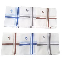 Antonia A Initial Handkerchief For Men Monogrammed Boxed 12 Piece Set Cotton