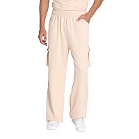 Chkokko Men Casual Track Pant Regular Fit Lower With Pocket Pastel Beige M