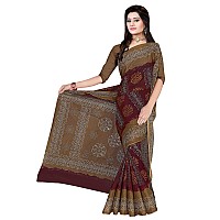 TAMAIRA FASHION Womens Plain Weave Pure Cotton Saree Without Blouse Piece 1856Maroon