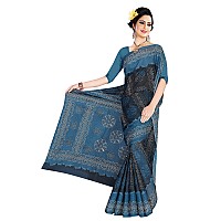 TAMAIRA FASHION Womens Plain Weave Pure Cotton Saree Without Blouse Piece1856DarkGrey