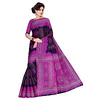 TAMAIRA FASHION Womens Plain Weave Pure Cotton Saree Without Blouse Piece1856Purple