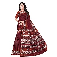 TAMAIRA FASHION Womens Plain Weave Pure Cotton Saree Without Blouse Piece(1920_Maroon)