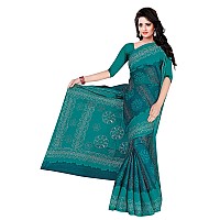 TAMAIRA FASHION Womens Plain Weave Pure Cotton Saree Without Blouse Piece1856Seagreen