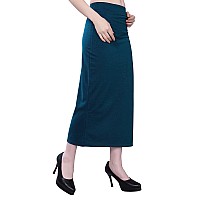 Selvia Womens Lycra Full Elastic Saree Shapewear Petticoat(292TK136N-S_Dark Blue)