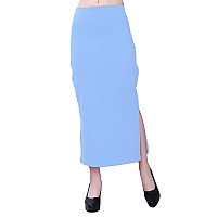 Selvia Womens Lycra Full Elastic Saree Shapewear Petticoat(292TK131N-Xxl_Light Blue)