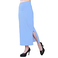 Selvia Womens Lycra Full Elastic Saree Shapewear Petticoat(292TK131N-Xxl_Light Blue)