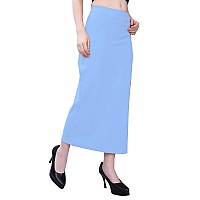 Selvia Womens Lycra Full Elastic Saree Shapewear Petticoat(292TK131N-Xxl_Light Blue)