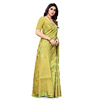 SERONA FABRICS Womens Banarasi Silk Embroidered Work Saree With Blouse Piece