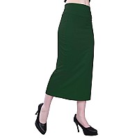 Selvia Womens Lycra Full Elastic Saree Shapewear Patticoat(180TK120N-XXL_Bottal Green)