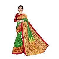 SICHI Womens Poly Silk Printed Saree with blouse combo Pack Of 2 (1694S126N_815S211N_Green || Blue)