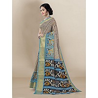 Bee M Pee Designer Khadi Cotton (Printed Sarees for women collection_Firozi)