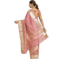 arriva fab Womens Kasavu Cotton Blend Saree With Blouse Piece Riva1702Pink