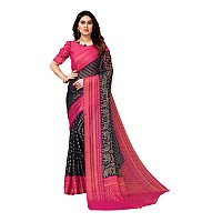 Bee M Pee Designer Banarasi Brasso (printed chiffon sarees for women_Navy)