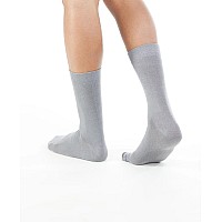 Jockey Mens Calf Length Modal Cotton Socks 7390Mid Greyfree Size