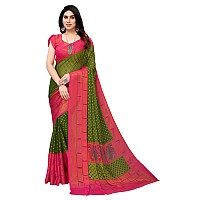 Bee M Pee Designer Banarasi Brasso (Printed Sarees for Women Collection_Green)