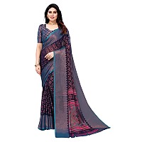 Bee M Pee Designer Banarasi for (Chiffon Brasso Women Sarees Collection_Navy)