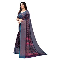 Bee M Pee Designer Banarasi for (Chiffon Brasso Women Sarees Collection_Navy)