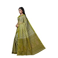 SHANVIKA Womens Pure Cotton Floral Print Saree Without Blouse Piece (Snv-222-54-grn)