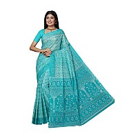 SHANVIKA Womens Cotton Saree (Snv-222-32-tqgrn_Turquoise Green)