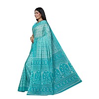 SHANVIKA Womens Cotton Saree (Snv-222-32-tqgrn_Turquoise Green)