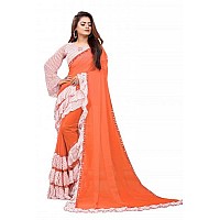 SM TRENDZ Polka Printed Bollywood Style Pure Georgette Saree