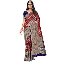 Glory Sarees Womens Banarasi Silk Saree With Blouse Piece (Kara160_Blue)