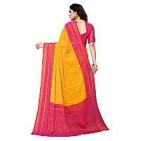 Bee M Pee Designer Banarasi Brasso (Printed Chiffon Sarees for Women_Yellow)