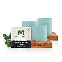 Matural All Natural Handmade Bar Soap For Men, Highly Sane Sage/Sea Breeze With Goodness Of Sage, Coconut And Olive Oil - 120 Gm (Pack Of 3)