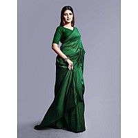 Sanwariya Silks Womens Georgette Saree with Unstitched Blouse Piece (R_VICHITRA BOTTLE GREEN)