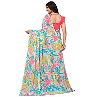 SICHI WomenS Marble Printed Georgette Saree With Unstitched Blouse Piece(2571S991N_Multi1)