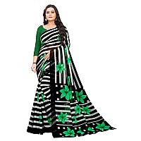 Amazon Brand - Anarva Womens Chiffon Printed Saree With Blouse Piece