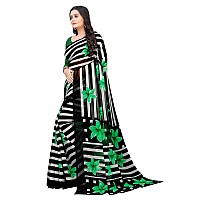 Amazon Brand - Anarva Womens Chiffon Printed Saree With Blouse Piece