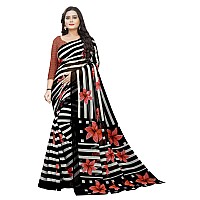 Amazon Brand - Anarva Womens Chiffon Printed Saree With Blouse Piece