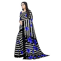 Amazon Brand - Anarva Womens Chiffon Printed Saree With Blouse Piece