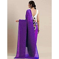 Satrani Womens Knit Pure Georgette Saree (2594S216N_Purple)