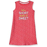 Amazon Brand Jam Honey Girls 100 Cotton Printed Knee Length Sleeveless Dress Age 212 Years