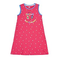 Amazon Brand Jam Honey Girls 100 Cotton Printed Knee Length Sleeveless Dress Age 212 Years