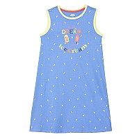 Amazon Brand Jam Honey Girls 100 Cotton Printed Knee Length Sleeveless Dress Age 212 Years