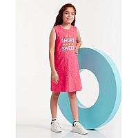 Amazon Brand Jam Honey Girls 100 Cotton Printed Knee Length Sleeveless Dress Age 212 Years