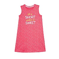 Amazon Brand Jam Honey Girls 100 Cotton Printed Knee Length Sleeveless Dress Age 212 Years