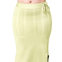 dermawear Women Blended Fabric Saree Shapewear Petticoat (Lemon, Medium)