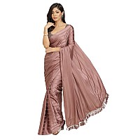 Womanista Womens Striped Satin Sarees TI2879Mauve