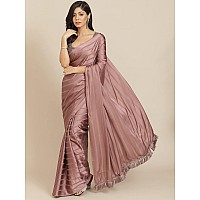 Womanista Womens Striped Satin Sarees TI2879Mauve